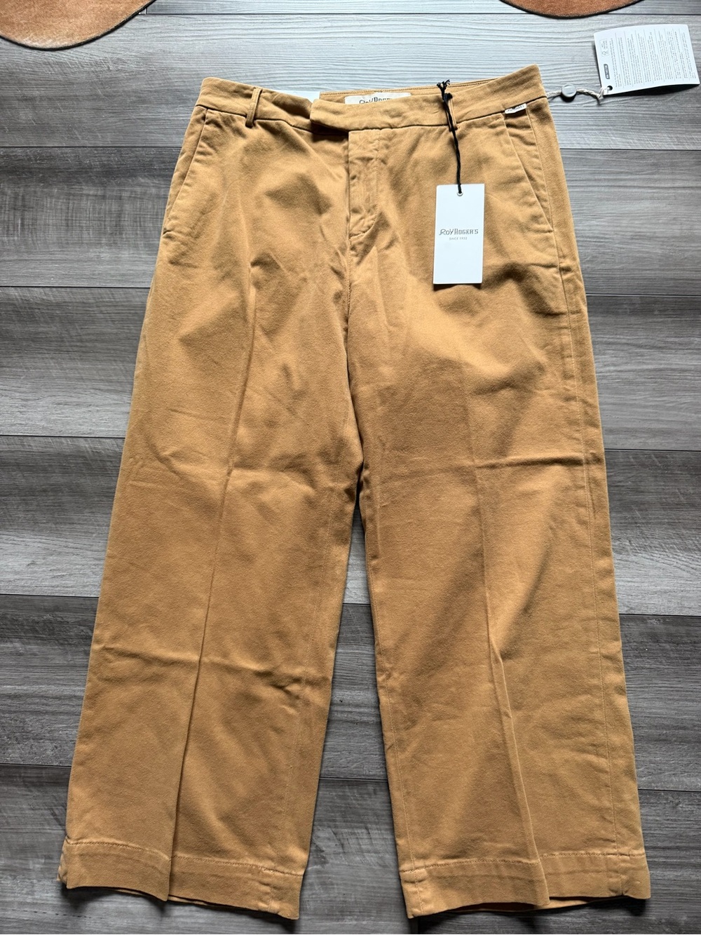 ROY ROGERS WOMENS CHINO FLATE CROP PANTS 32